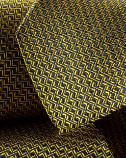 Accessories<Charles Tyrwhitt Patterned Silk Tie - Gold