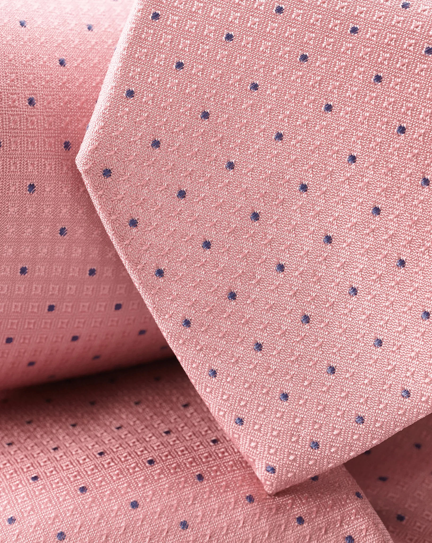 Accessories<Charles Tyrwhitt Polka Dot Silk Tie - Light Coral Pink