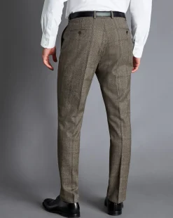Suit Pants|Pants & Shorts<Charles Tyrwhitt Prince of Wales Check Suit Pants - Oatmeal