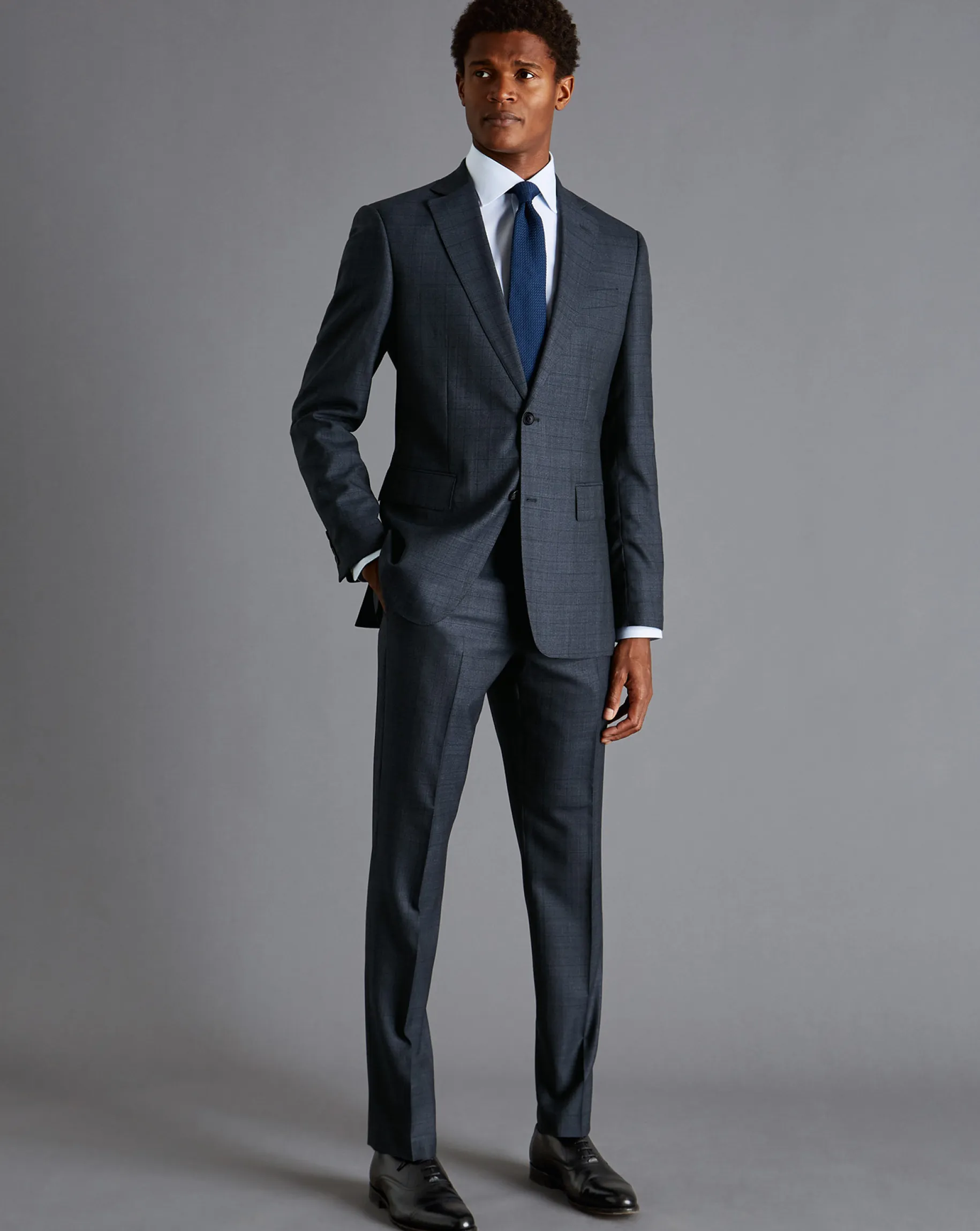 Suit Jackets|Blazers<Charles Tyrwhitt Prince of Wales Check Suit Jacket - Steel Blue