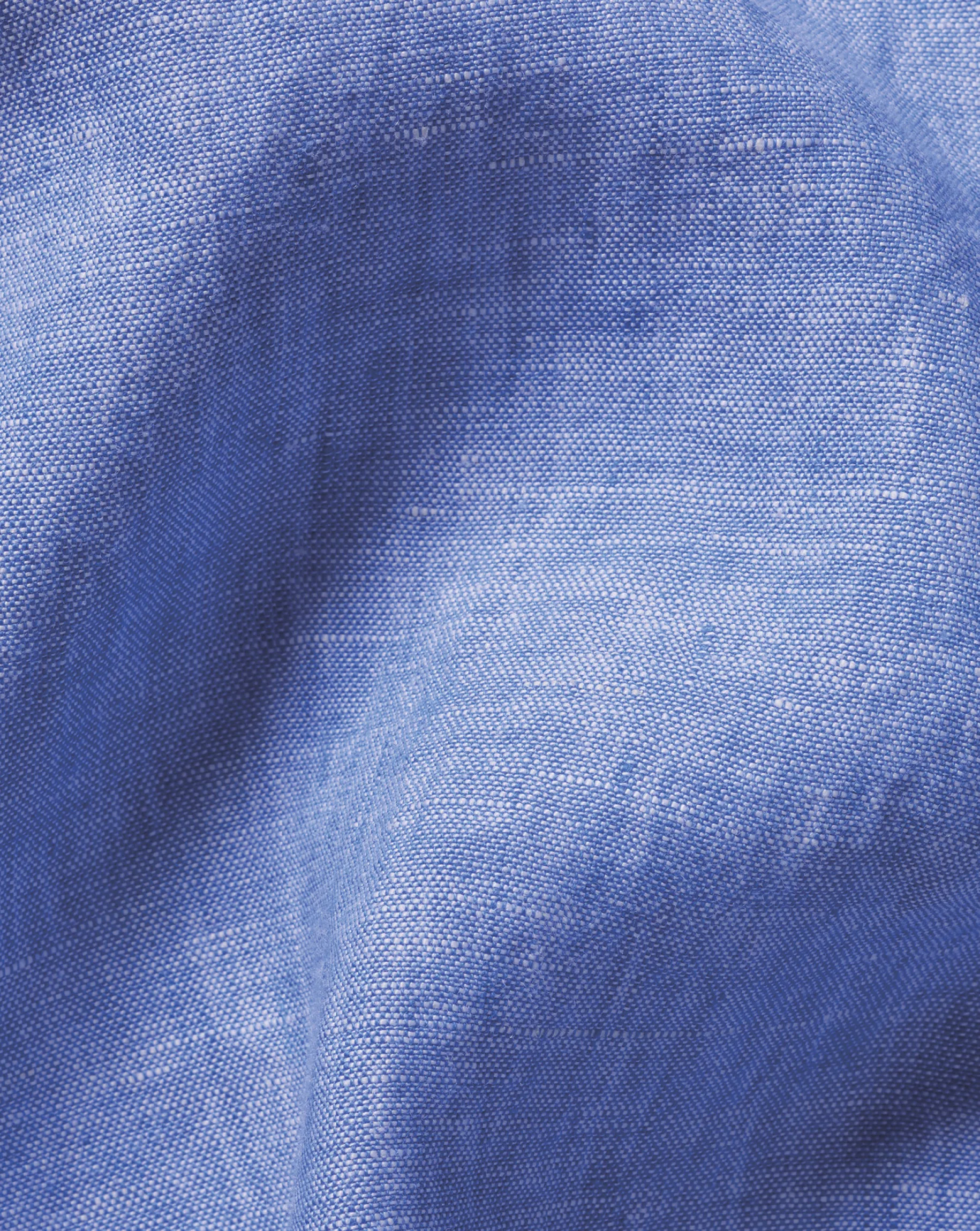 Linen Shirts|Casual Shirts<Charles Tyrwhitt Pure Linen Shirt - Cobalt Blue