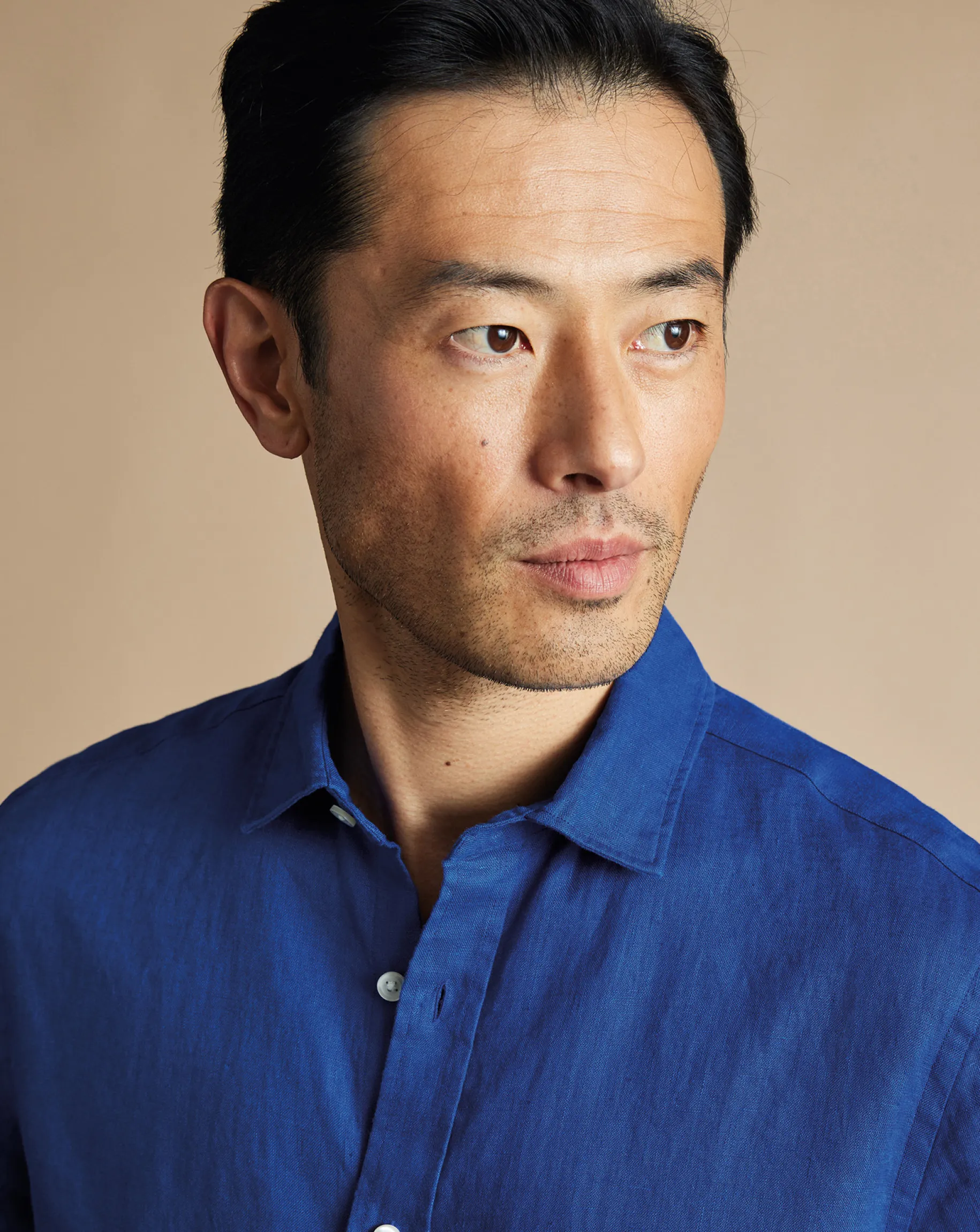 Casual Shirts|Blue Shirts<Charles Tyrwhitt Pure Linen Shirt - Blue Royal
