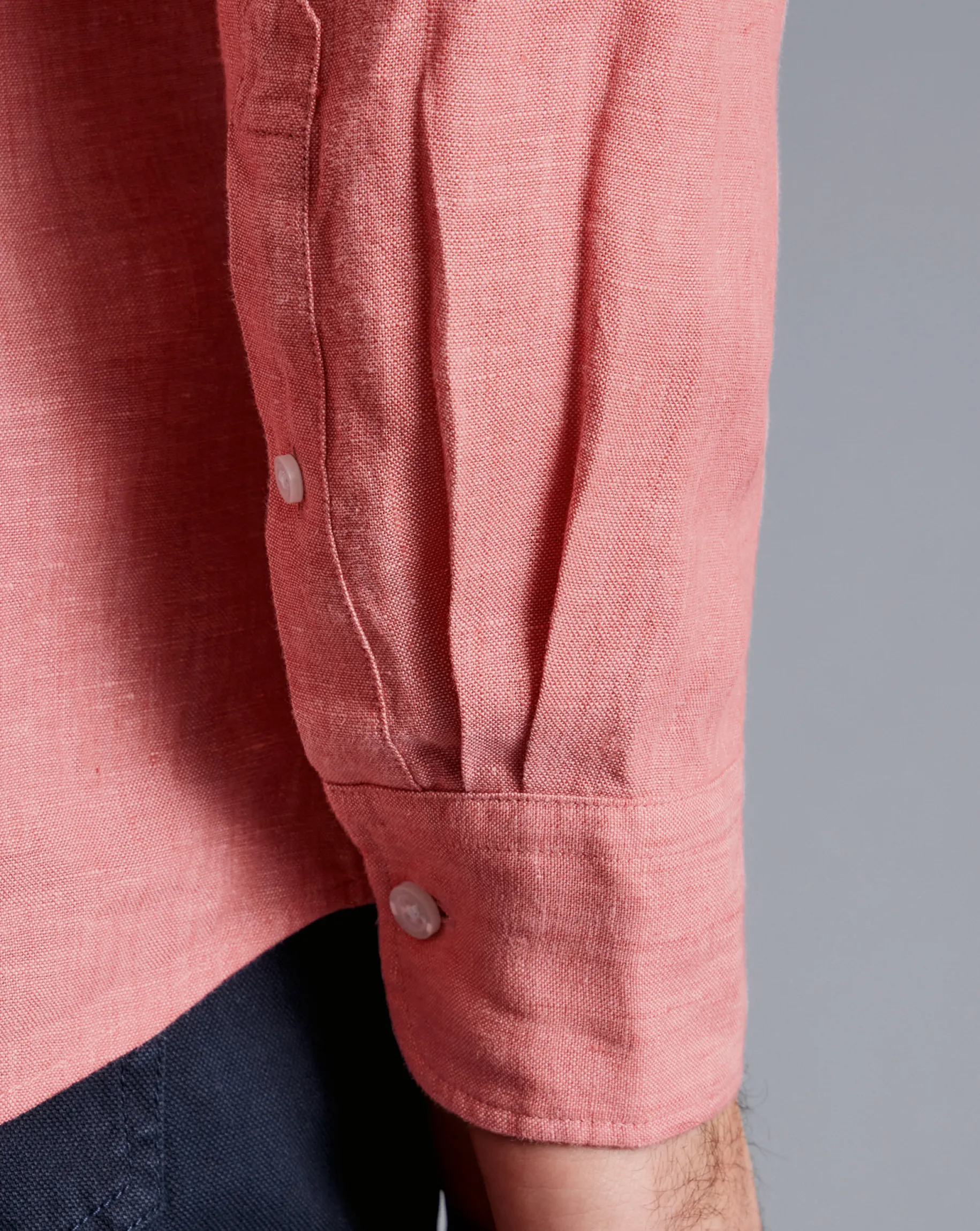 Casual Shirts|17"<Charles Tyrwhitt Pure Linen Shirt - Salmon Pink