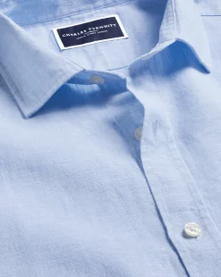 Casual Shirts|Blue Shirts<Charles Tyrwhitt Pure Linen Shirt - Blue Sky