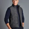 Coats & Jackets<Charles Tyrwhitt Quilted Vest - Grey Melange
