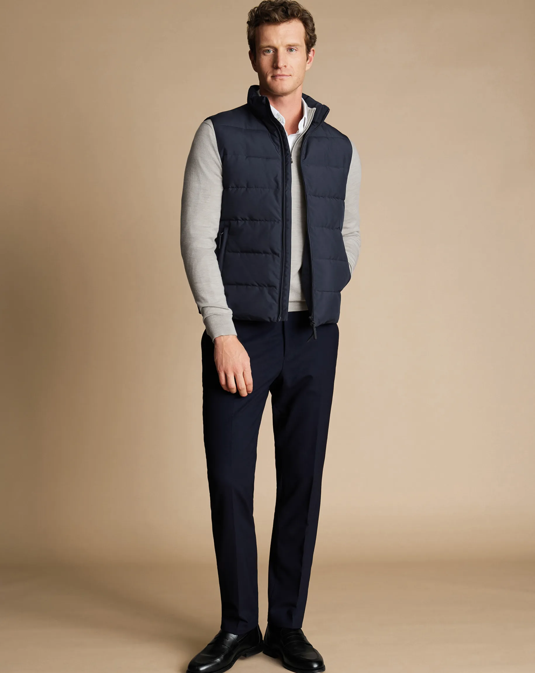 Vests|Navy<Charles Tyrwhitt Quilted Vest - Navy