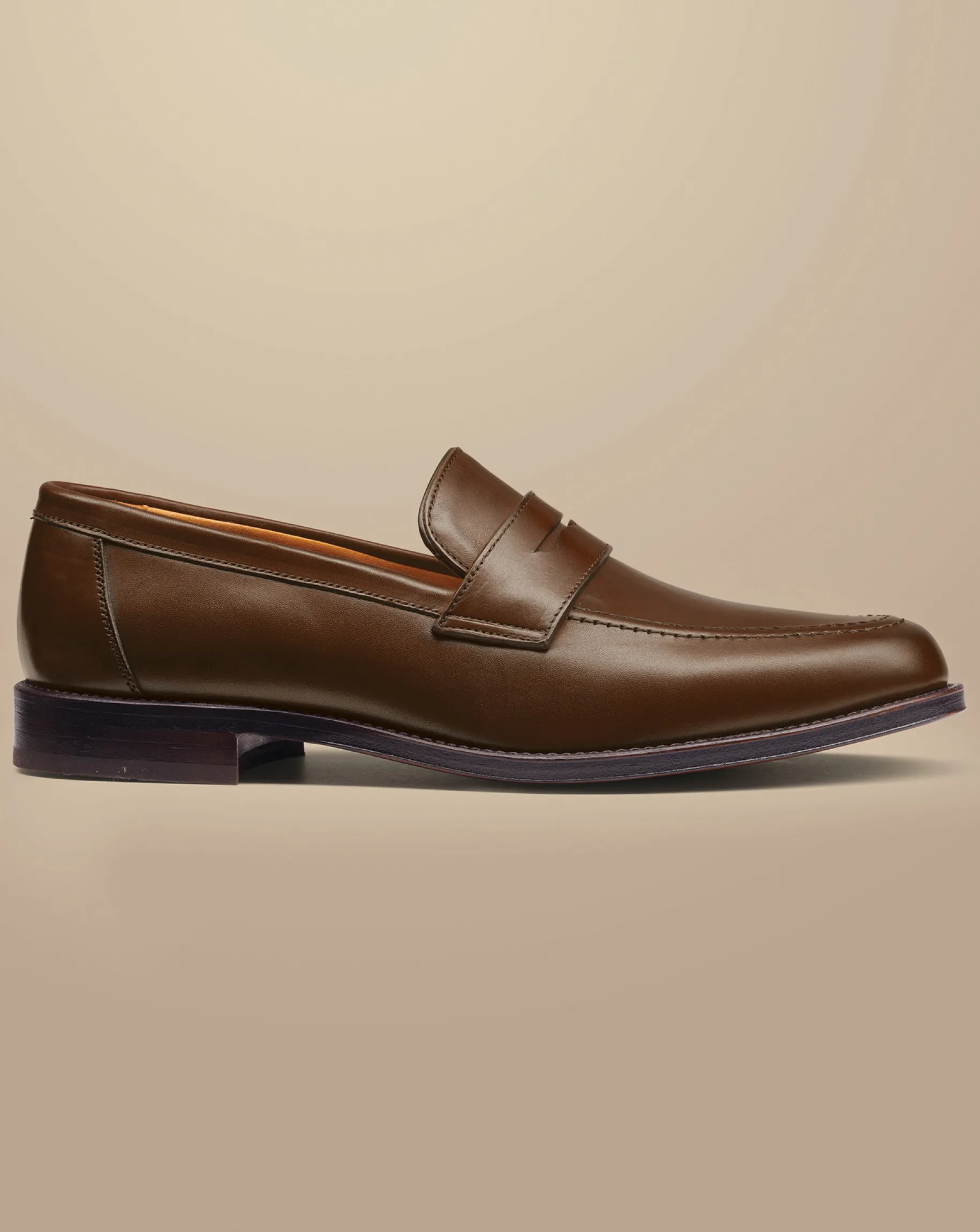 Races|Loafers<Charles Tyrwhitt Saddle Loafers - Dark Tan