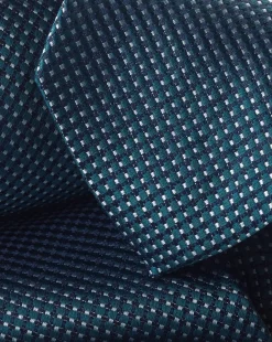 Ties & Bow-ties<Charles Tyrwhitt Semi Plain Pattern Silk Tie - Blue Dark Turquoise
