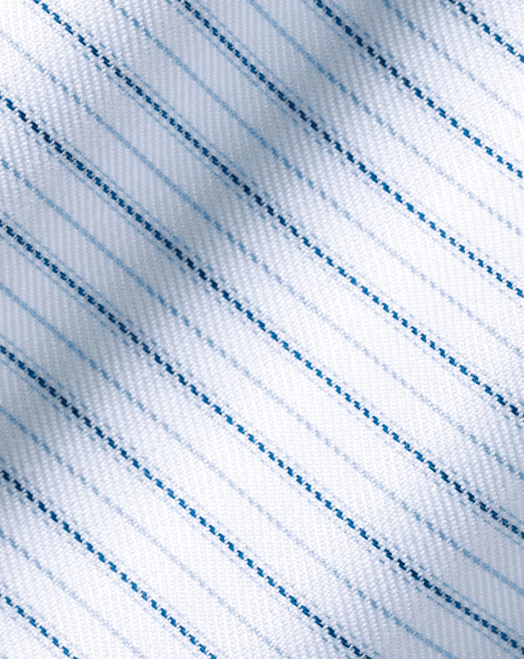 Shirt Sale|Dress Shirts<Charles Tyrwhitt Semi-Spread Collar Cotton Shadow Stripe Shirt - Blue Royal