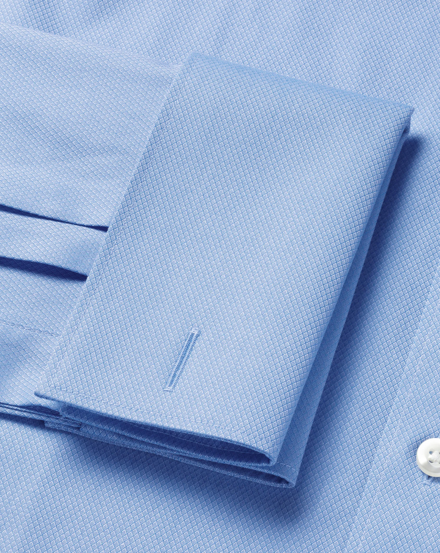 Shirt Sale|Dress Shirts<Charles Tyrwhitt Semi-Spread Collar Egyptian Cotton Berkshire Weave Shirt - Cornflower Blue