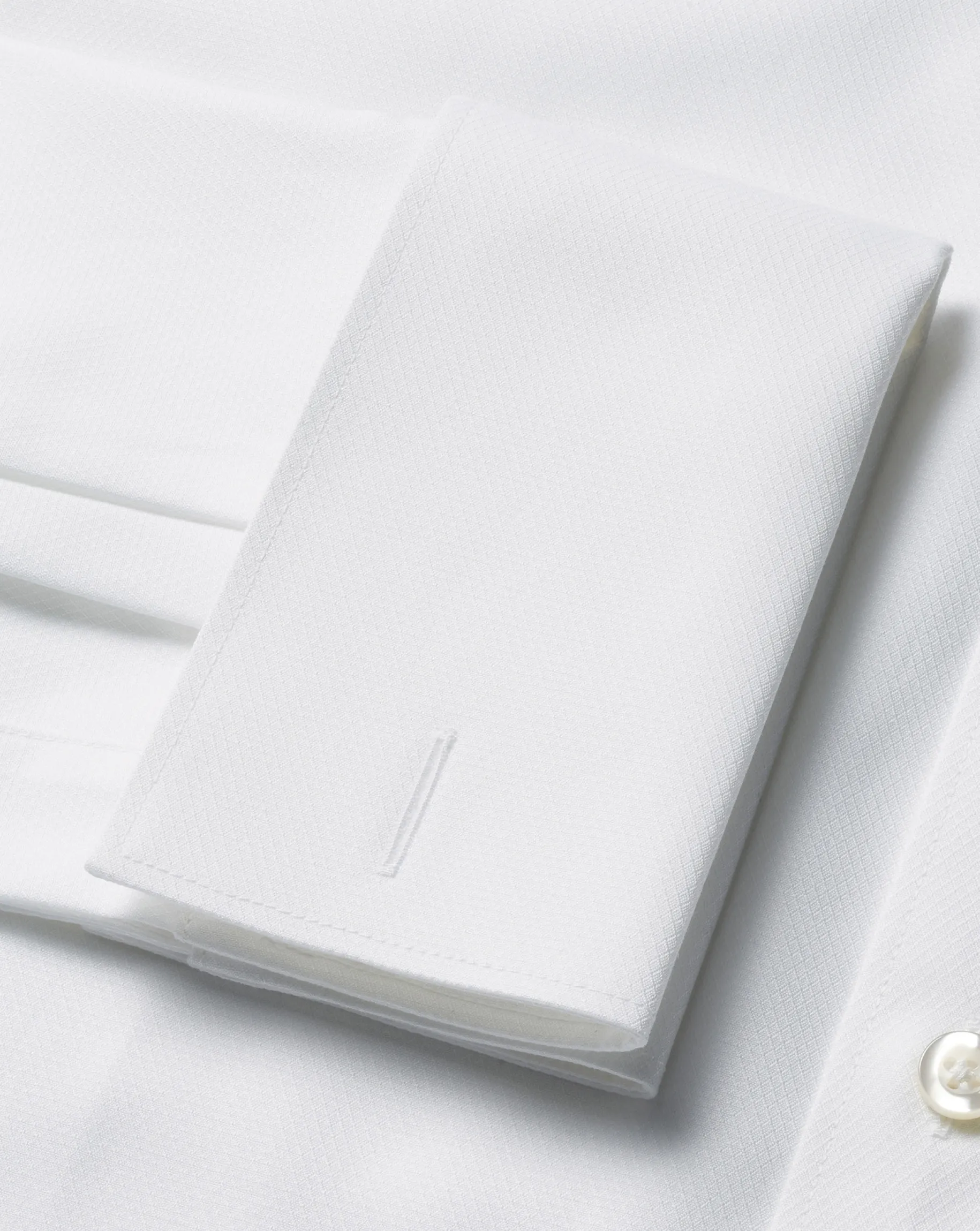 Shirt Sale|Dress Shirts<Charles Tyrwhitt Semi-Spread Collar Egyptian Cotton Berkshire Weave Shirt - White