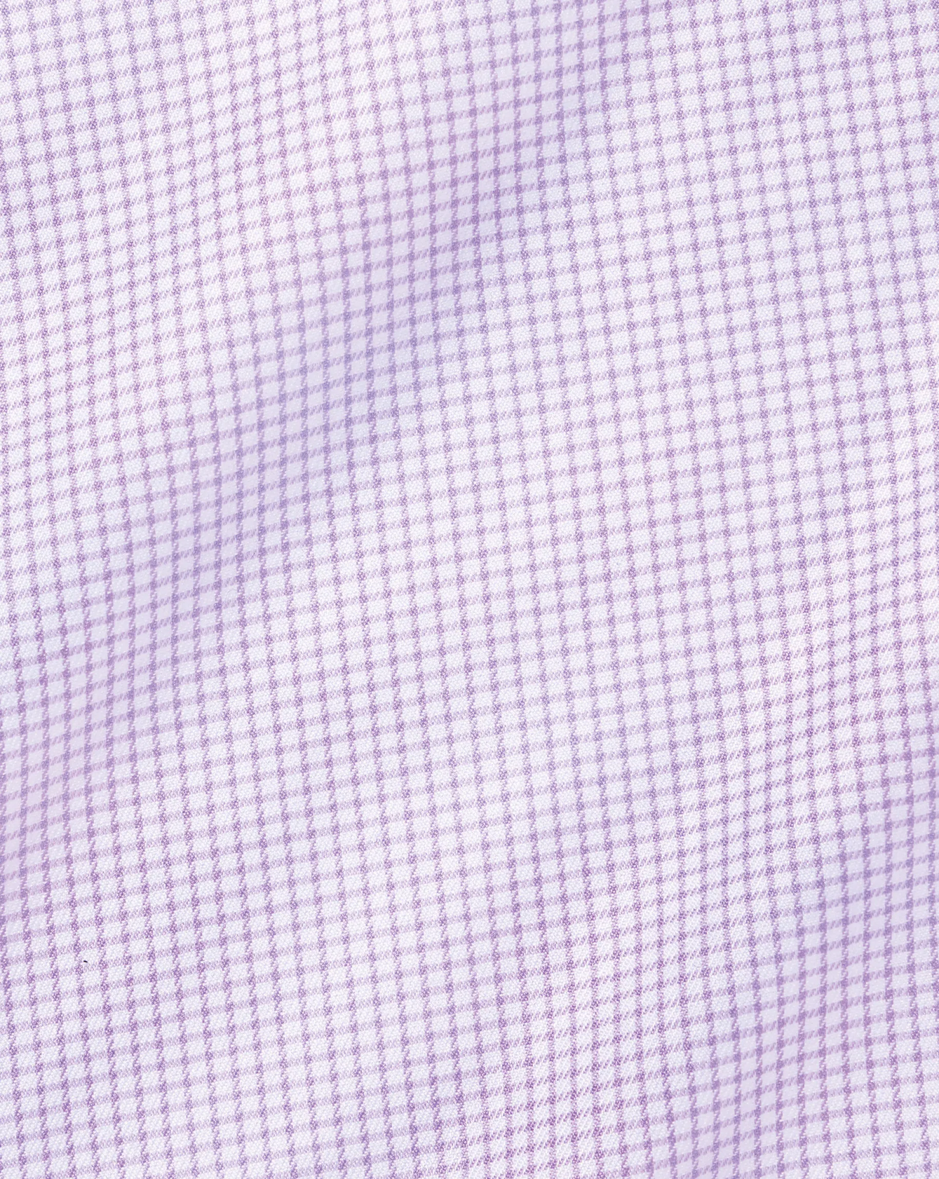 Shirt Sale|Dress Shirts<Charles Tyrwhitt Semi-Spread Collar Egyptian Cotton Twill Small Grid Check Shirt - Purple Violet