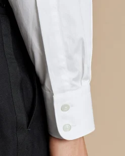 Luxury Shirts|Dress Shirts<Charles Tyrwhitt Semi-Spread Collar Luxury Twill Shirt - White
