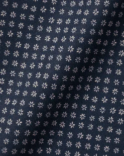 Dress Shirts|S<Charles Tyrwhitt Semi-Spread Collar Mini Floral Print Non-Iron Shirt - Blue Navy
