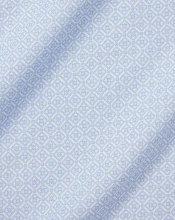 Shirt Sale|Casual Shirts<Charles Tyrwhitt Semi-Spread Collar Non-Iron Decorative Print Shirt - Blue Sky