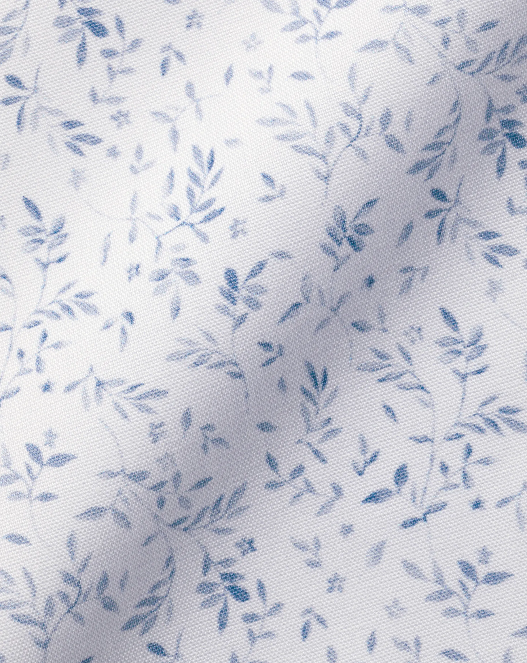 Business Casual Shirts|Casual Shirts<Charles Tyrwhitt Semi-Spread Collar Non-Iron Leaf Print Shirt - White & Blue White and Blue