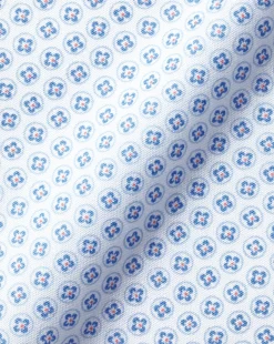 Business Casual Shirts|Casual Shirts<Charles Tyrwhitt Semi-Spread Collar Non-Iron Floral Geo Print Shirt - Cobalt Blue