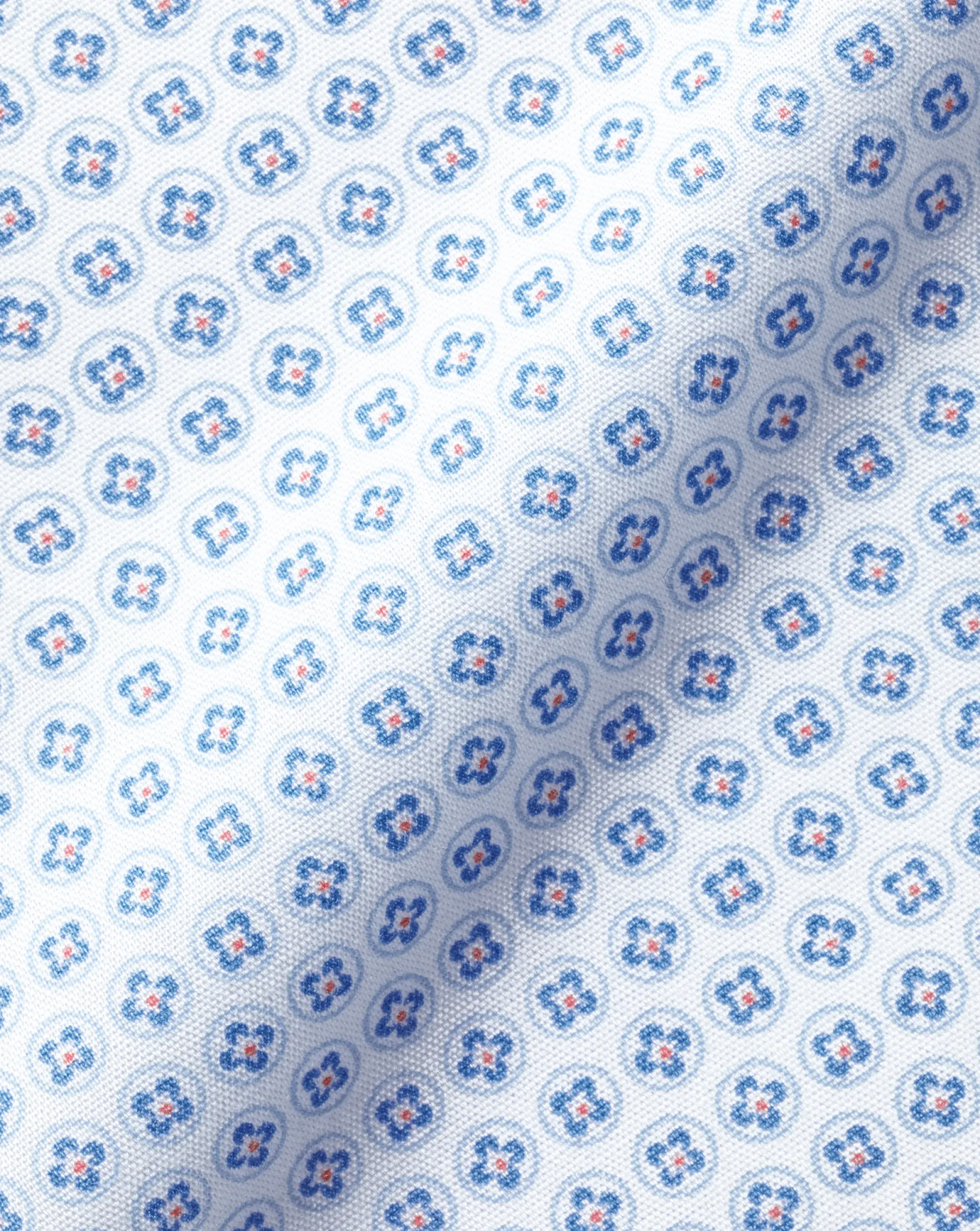 Business Casual Shirts|Casual Shirts<Charles Tyrwhitt Semi-Spread Collar Non-Iron Floral Geo Print Shirt - Cobalt Blue