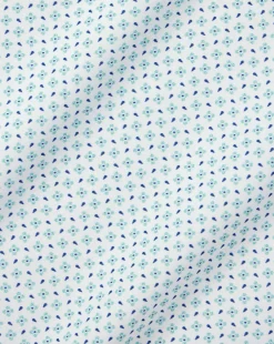 Shirt Sale|Casual Shirts<Charles Tyrwhitt Semi-Spread Collar Non-Iron Petal Print Shirt - Green Aqua