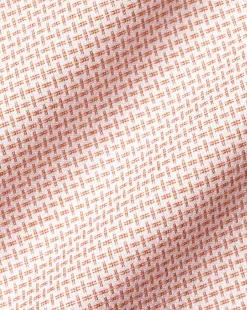 Shirt Sale|Dress Shirts<Charles Tyrwhitt Semi-Spread Collar Non-Iron Stretch Texture Shirt - Orange