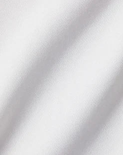Dress Shirts|XL<Charles Tyrwhitt Semi-Spread Collar Twill Shirt with Printed Trim - White