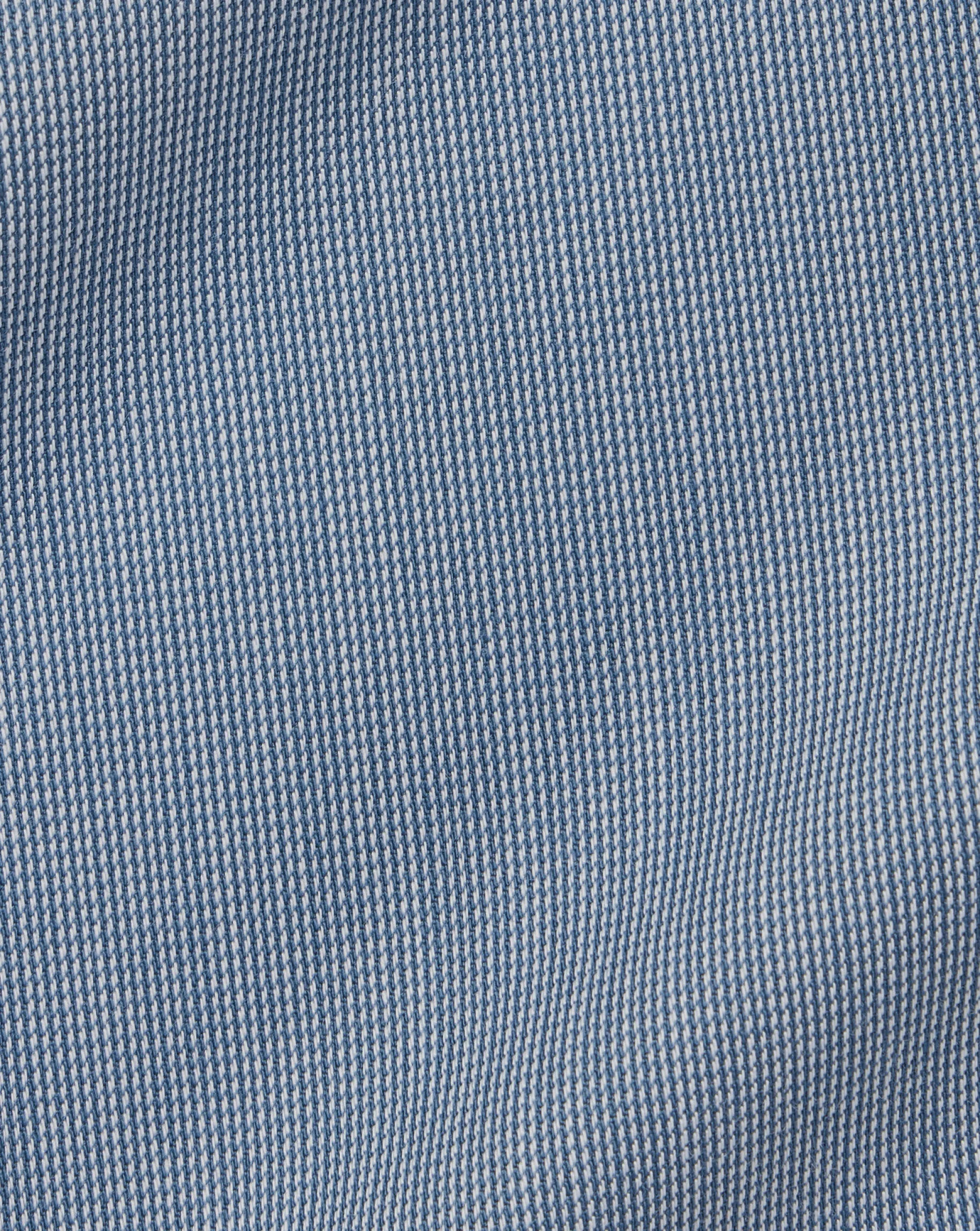Business Casual Shirts|Dress Shirts<Charles Tyrwhitt Semi-Spread Collar Twill Shirt with Printed Trim - Steel Blue
