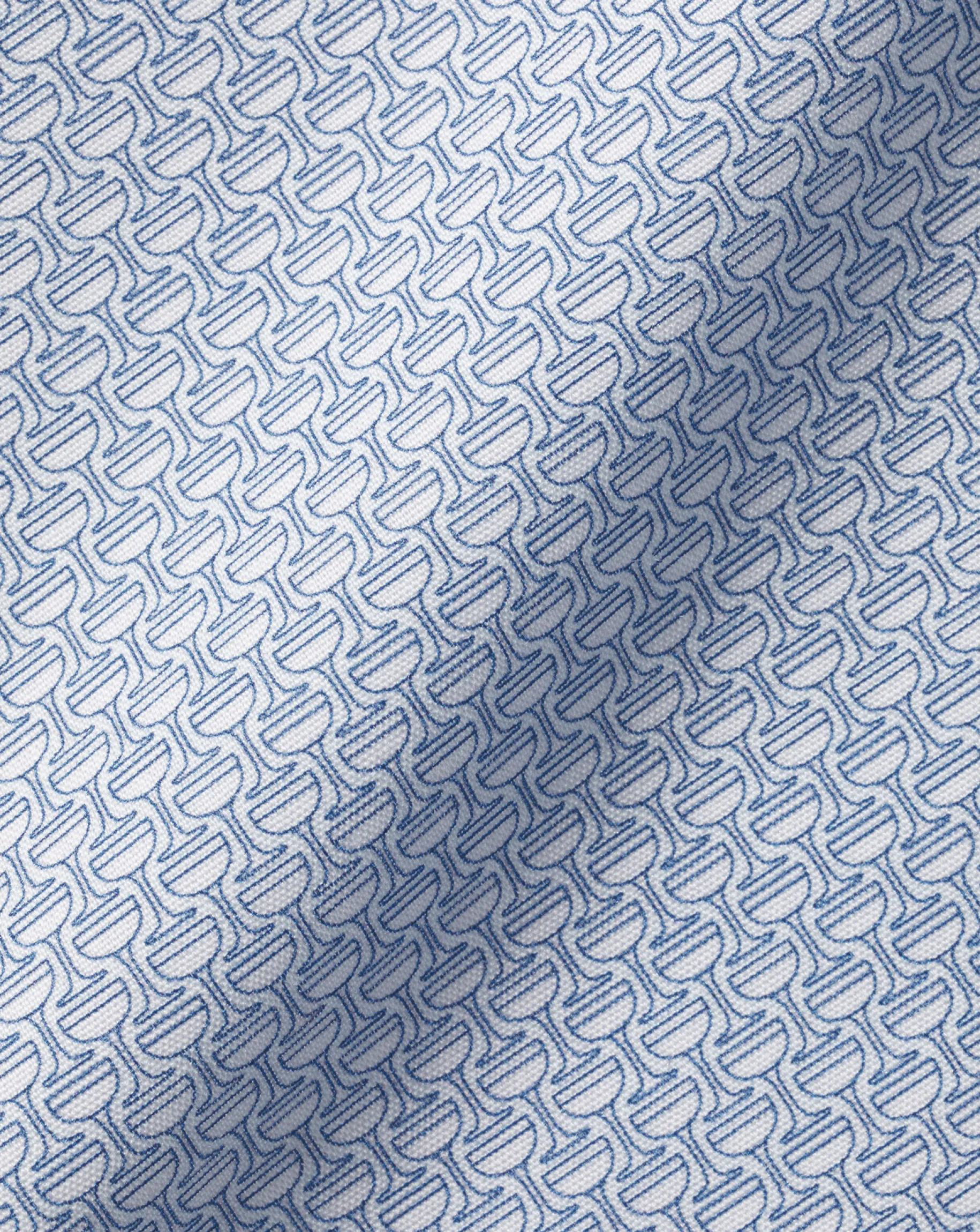 Seasonal Looks|Dress Shirts<Charles Tyrwhitt Semi-Spread Collar Wine Glass Print Non-Iron Shirt - Ocean Blue