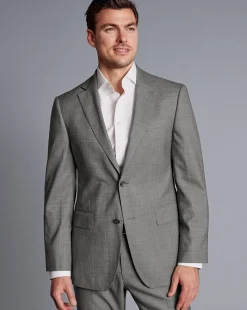 Suit Jackets|Blazers<Charles Tyrwhitt Sharkskin Suit Jacket - Light Grey