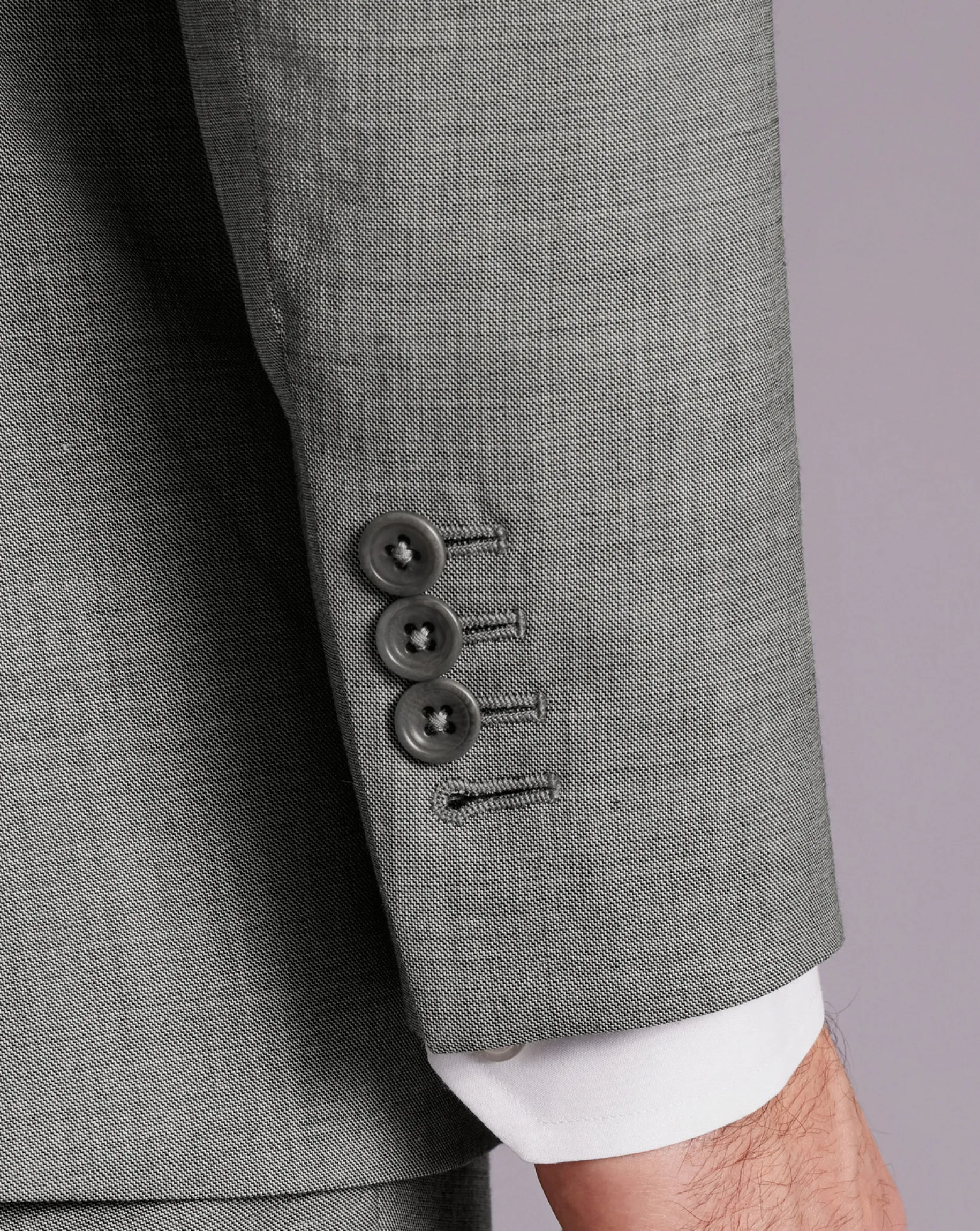 Suit Jackets|Blazers<Charles Tyrwhitt Sharkskin Suit Jacket - Light Grey