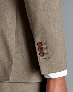 Suit Jackets|Blazers<Charles Tyrwhitt Sharkskin Suit Jacket - Oatmeal