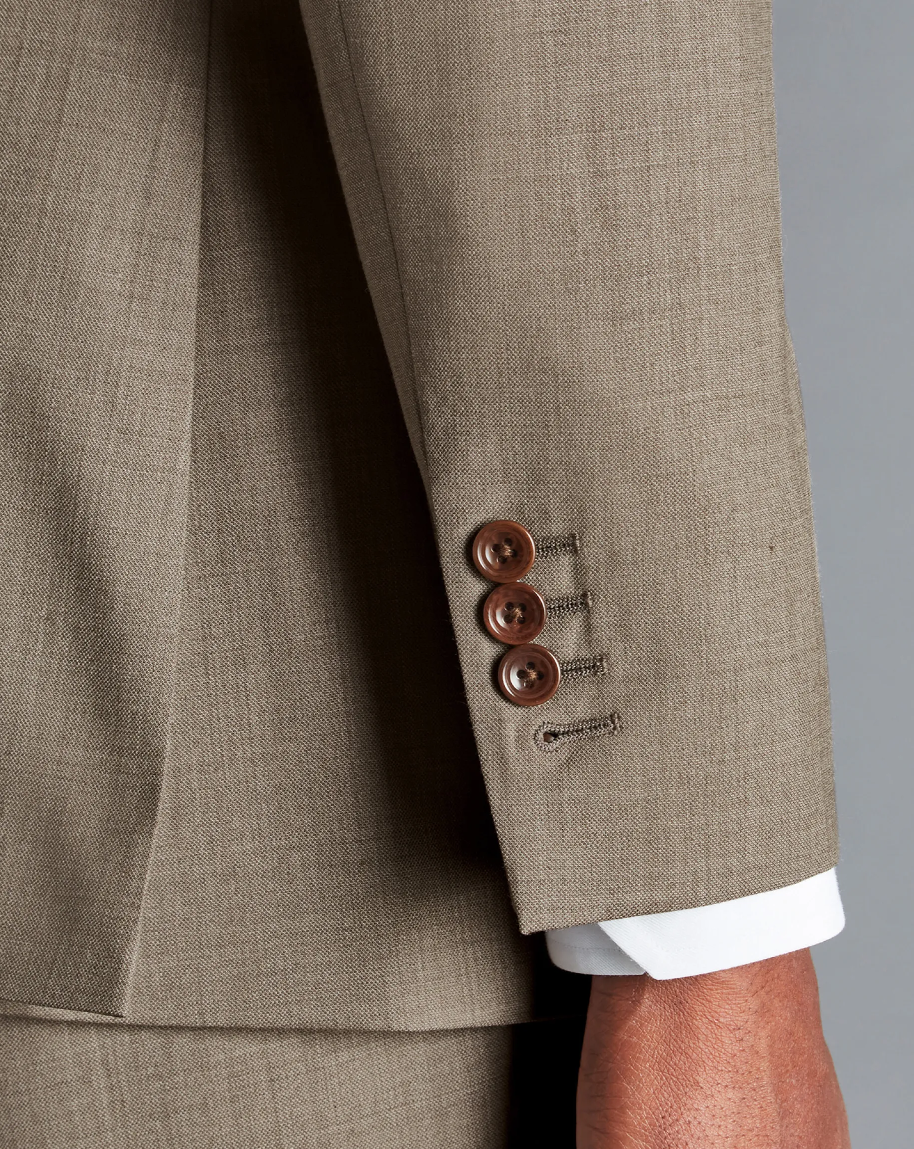 Suit Jackets|Blazers<Charles Tyrwhitt Sharkskin Suit Jacket - Oatmeal