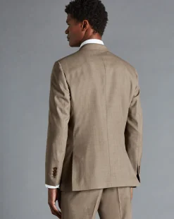 Suit Jackets|Blazers<Charles Tyrwhitt Sharkskin Suit Jacket - Oatmeal
