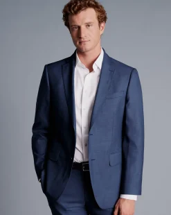 Suit Jackets|Blazers<Charles Tyrwhitt Sharkskin Suit Jacket - Ocean Blue