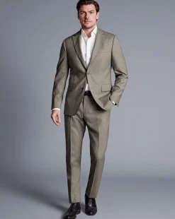 Suit Jackets|Blazers<Charles Tyrwhitt Sharkskin Suit Jacket - Taupe