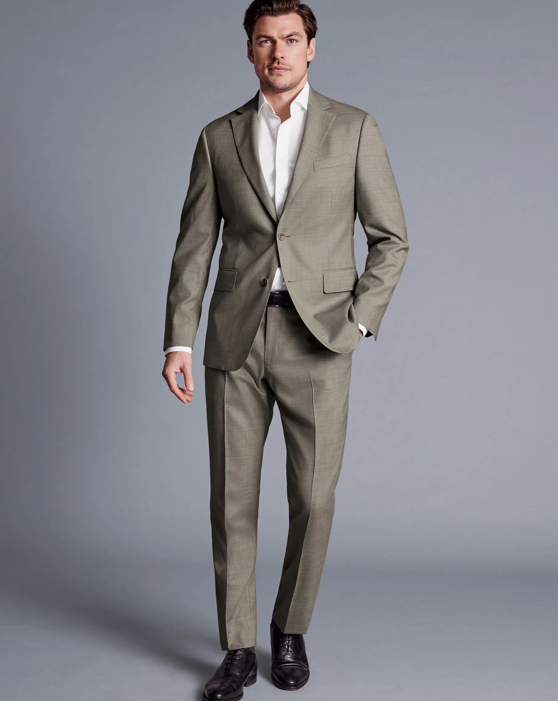 Suit Jackets|Blazers<Charles Tyrwhitt Sharkskin Suit Jacket - Taupe