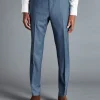 Suit Pants|Pants & Shorts<Charles Tyrwhitt Sharkskin Suit Pants - Cornflower Blue