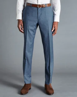 Suit Pants|Pants & Shorts<Charles Tyrwhitt Sharkskin Suit Pants - Cornflower Blue