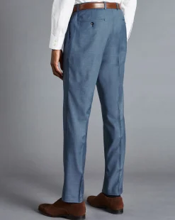 Suit Pants|Pants & Shorts<Charles Tyrwhitt Sharkskin Suit Pants - Cornflower Blue