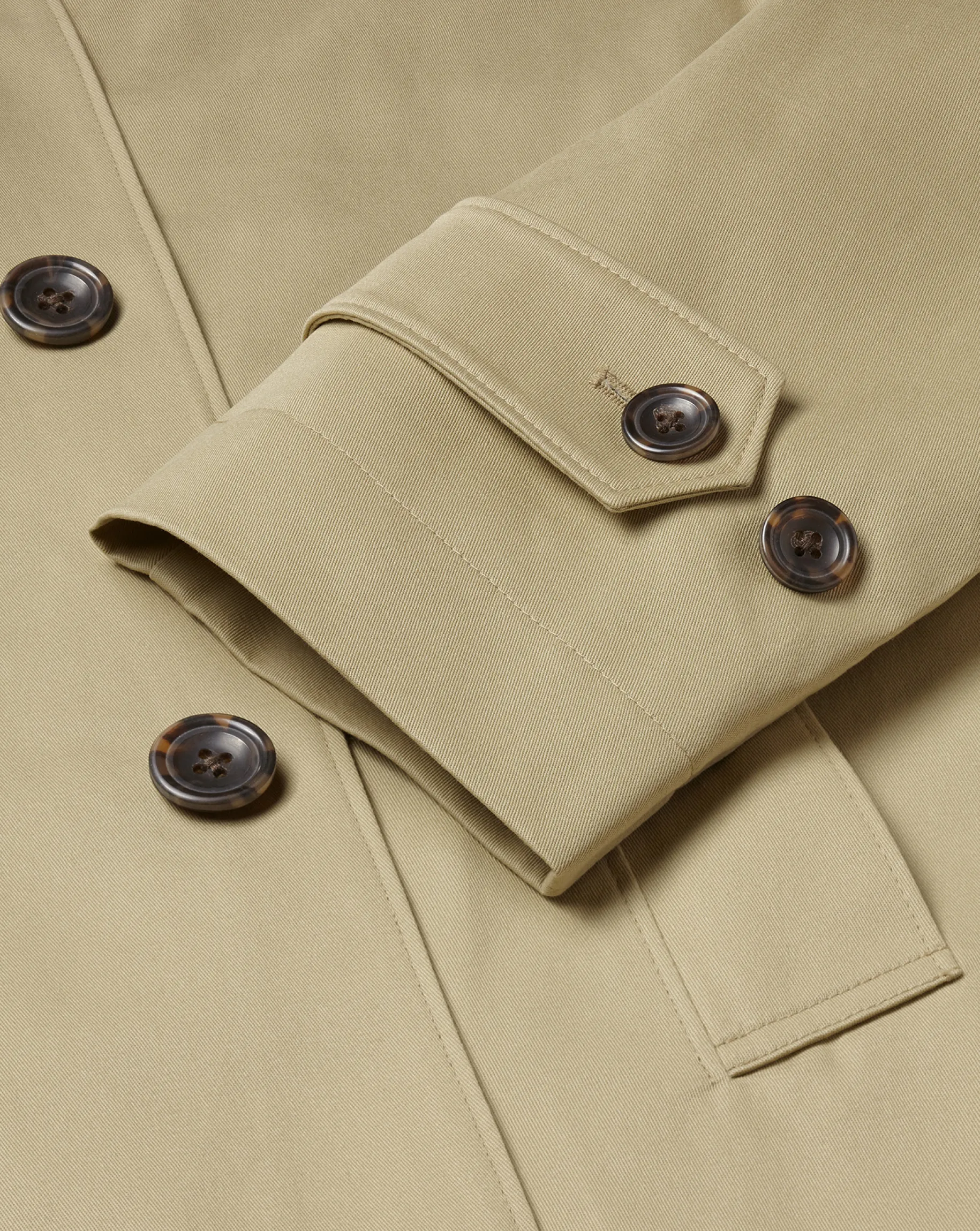 Coats|Raincoats<Charles Tyrwhitt Showerproof Cotton Raincoat - Limestone
