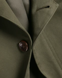 Coats|Raincoats<Charles Tyrwhitt Showerproof Cotton Raincoat - Green Olive