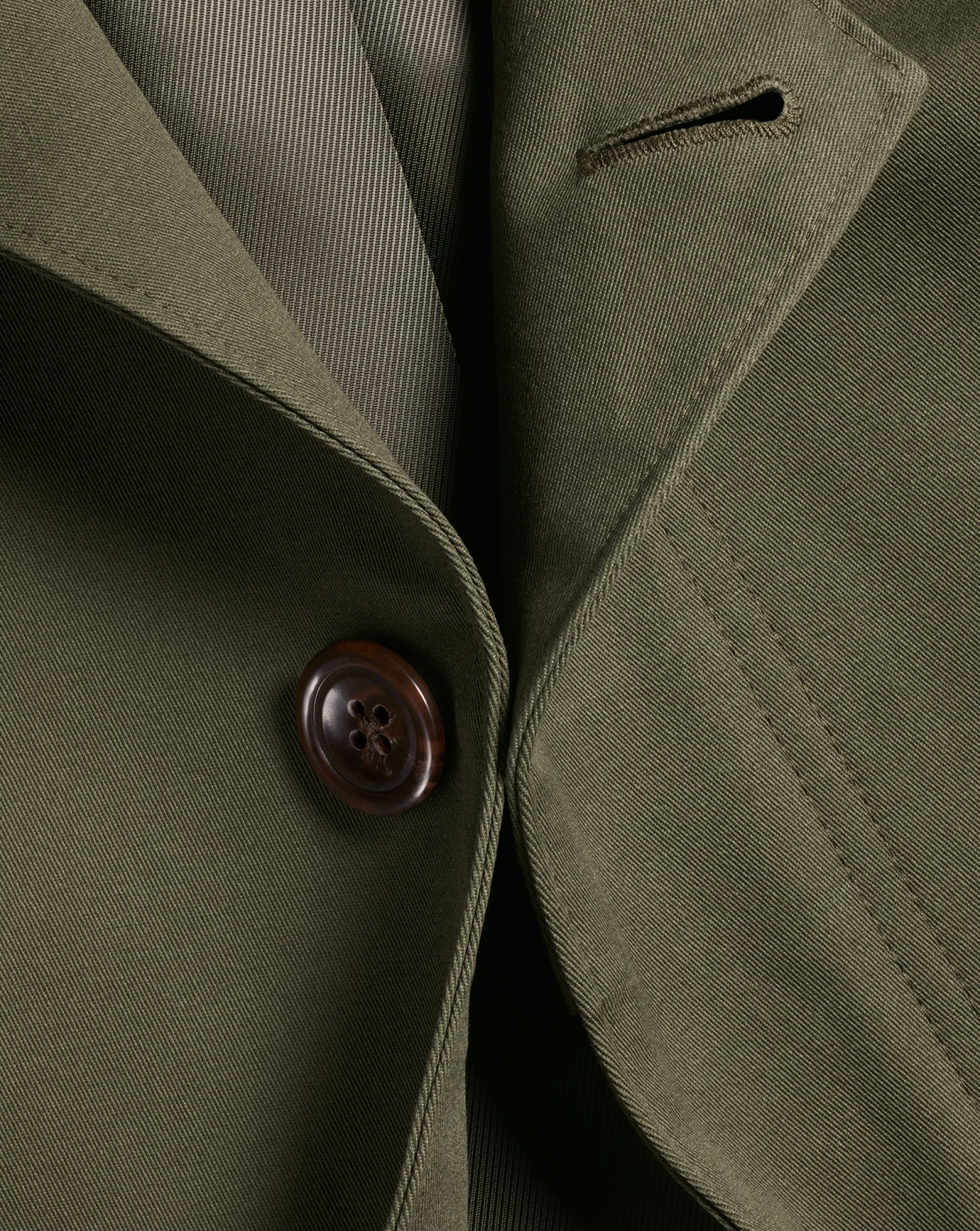 Coats|Raincoats<Charles Tyrwhitt Showerproof Cotton Raincoat - Green Olive