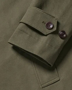 Coats|Raincoats<Charles Tyrwhitt Showerproof Cotton Raincoat - Green Olive
