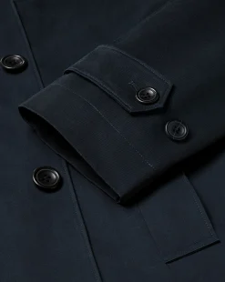 Coats|Raincoats<Charles Tyrwhitt Showerproof Cotton Raincoat - Dark Navy