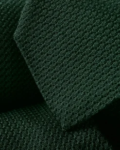 Ties & Bow-ties<Charles Tyrwhitt Silk Grenadine Italian Tie - Dark Green