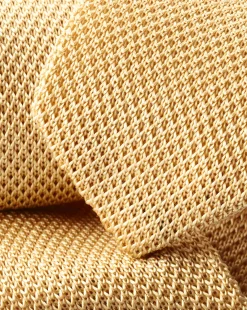 Accessories<Charles Tyrwhitt Silk Knitted Slim Tie - Tan