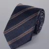 Ties & Bow-ties<Charles Tyrwhitt Silk Stripe Tie - French Blue & Camel