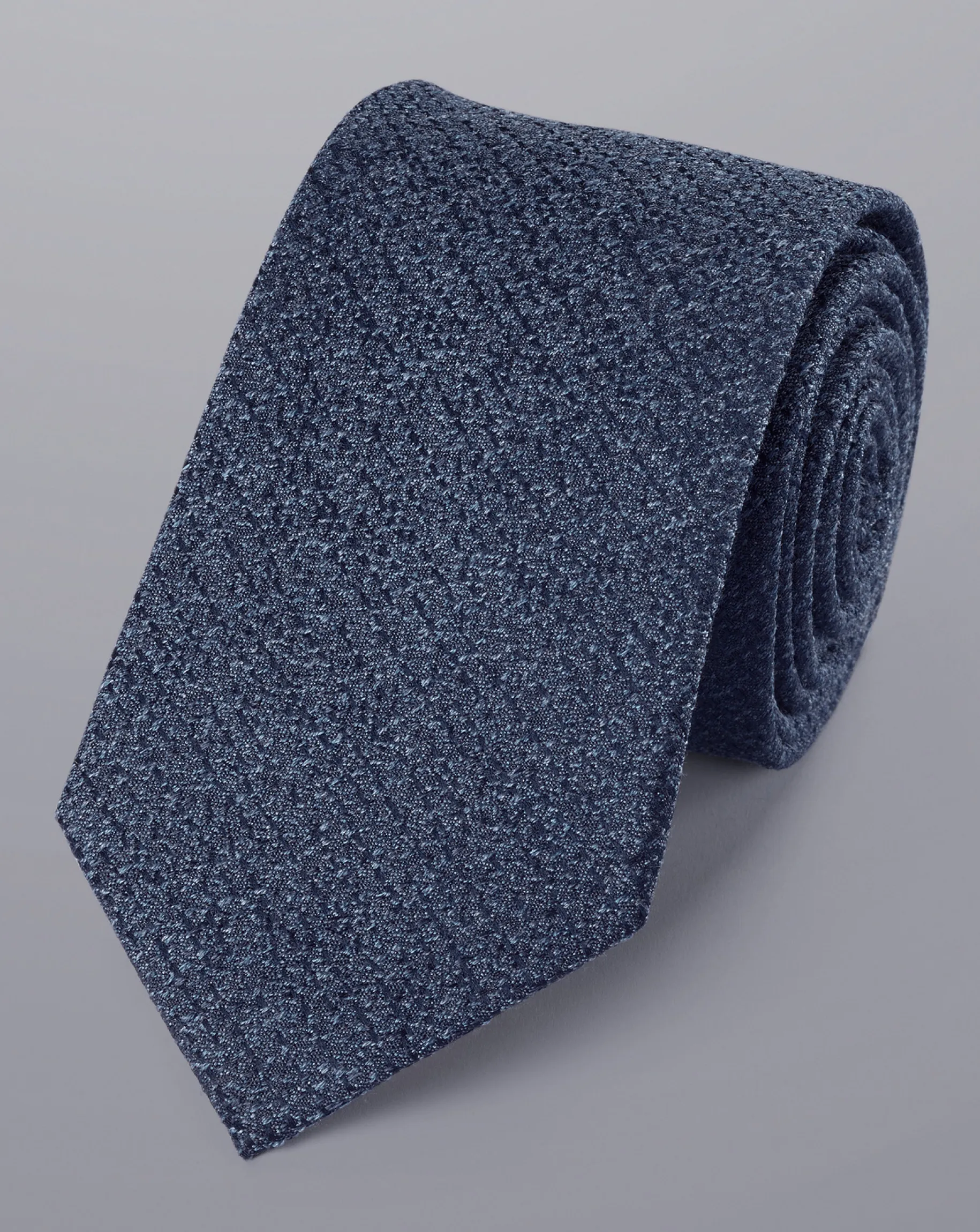 Ties & Bow-ties<Charles Tyrwhitt Silk Wool Blend Tie - Denim Blue
