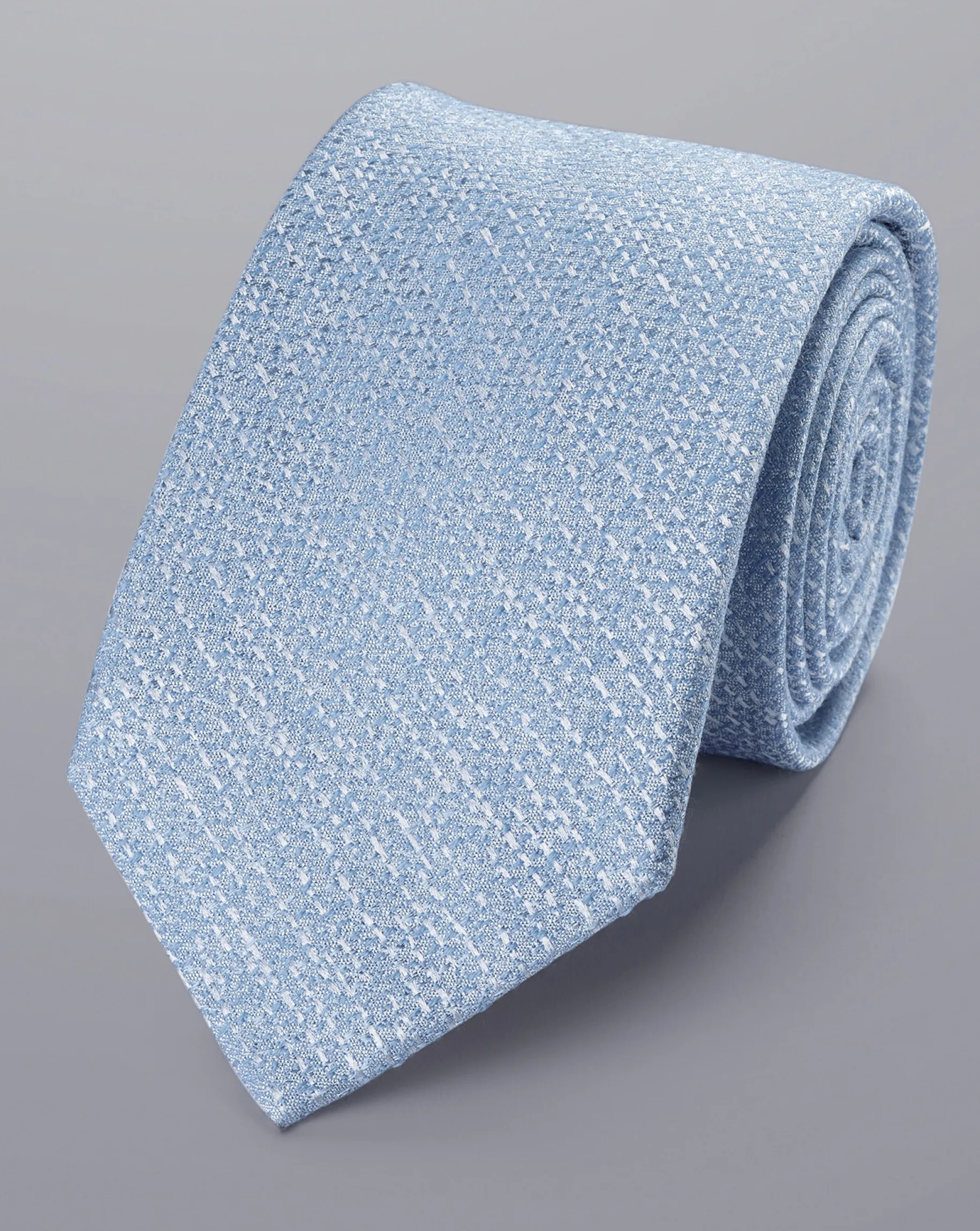 Ties & Bow-ties<Charles Tyrwhitt Silk Wool Blend Tie - Blue Sky