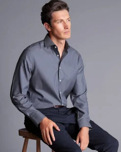Seasonal Looks|Pants & Shorts<Charles Tyrwhitt Smart Cotton Stretch Pants - Ink Blue