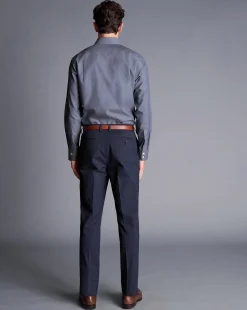 Seasonal Looks|Pants & Shorts<Charles Tyrwhitt Smart Cotton Stretch Pants - Ink Blue